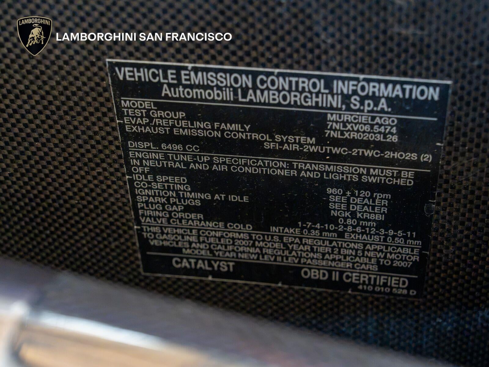 2007 Lamborghini Murcielago 2dr Roadster LP640